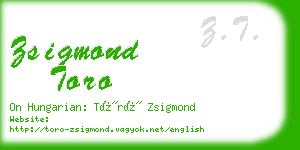 zsigmond toro business card